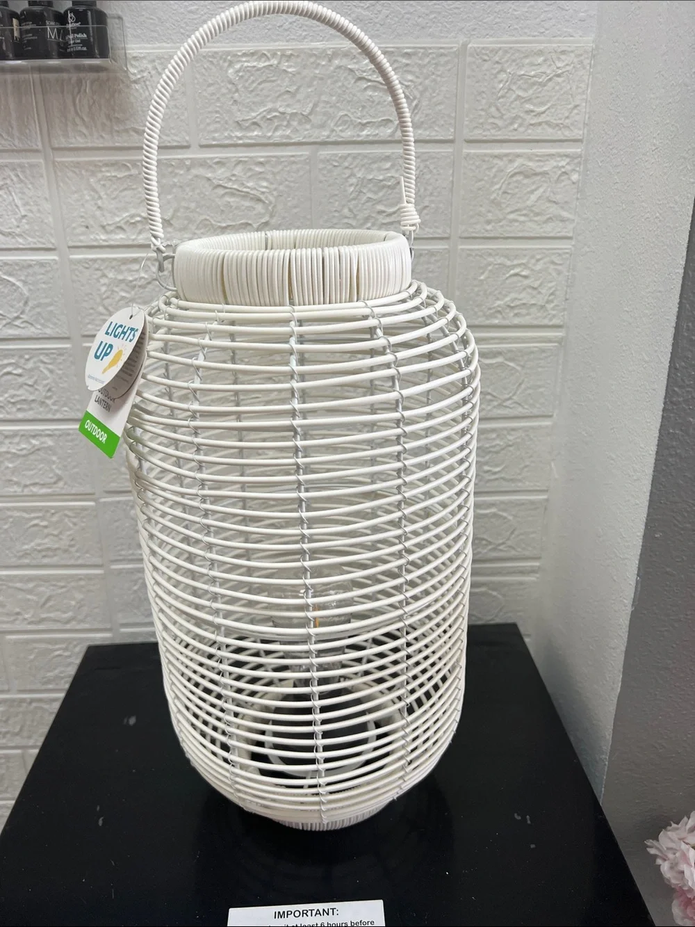 White Woven Lantern - Brand: